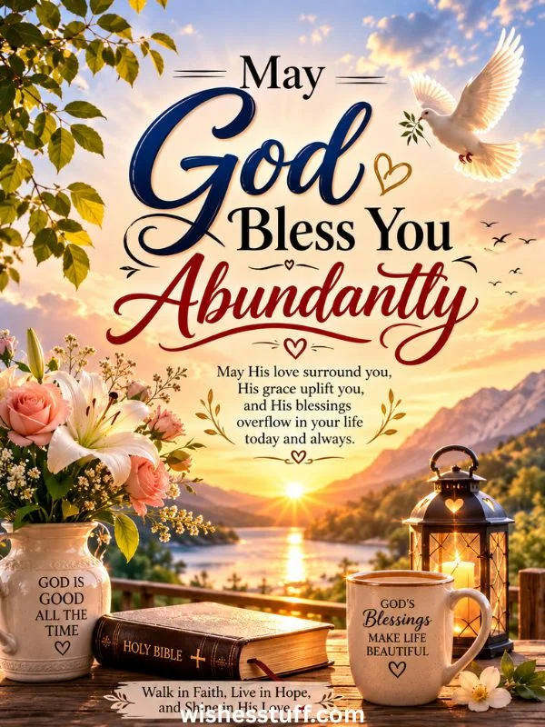 350+ Best Divine "May God Bless You" Wishes & Messages May God Bless You Abundantly