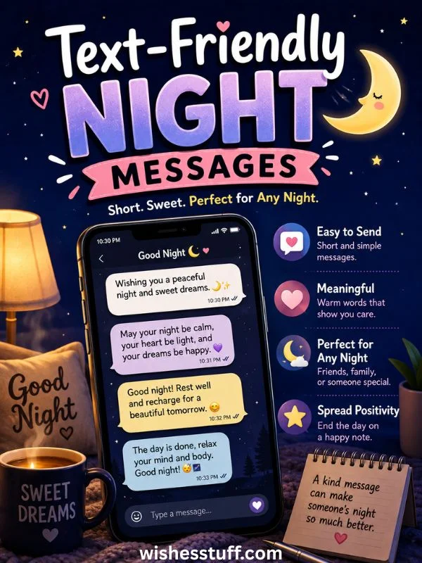 300+ Perfect Messages to "How Was Your Night?" – Funny, Sweet & Flirty Messages text friendly night messages