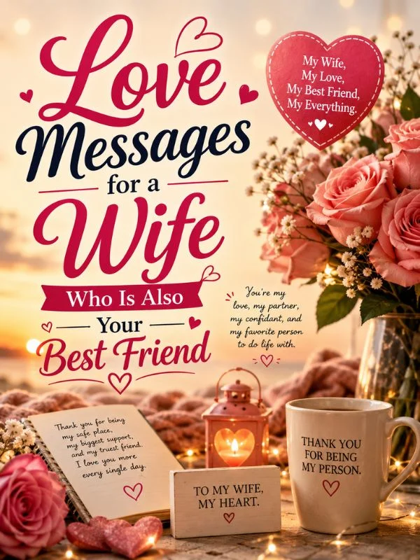 250+ Heartfelt Love Messages for My Wife That Melt Her Heart Love Messages for a Wife Who Is Also Your Best Friend
